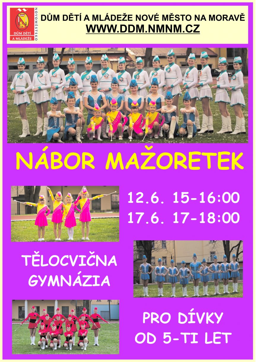 nábor mažoretek plakát