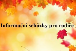 Informační schůzky pro rodiče