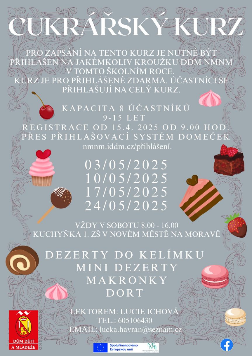 CUKRÁŘSKÝ KURZ – přihlašování