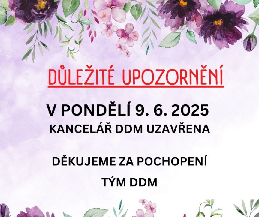 DŮLEŽITÉ UPOZORNĚNÍ