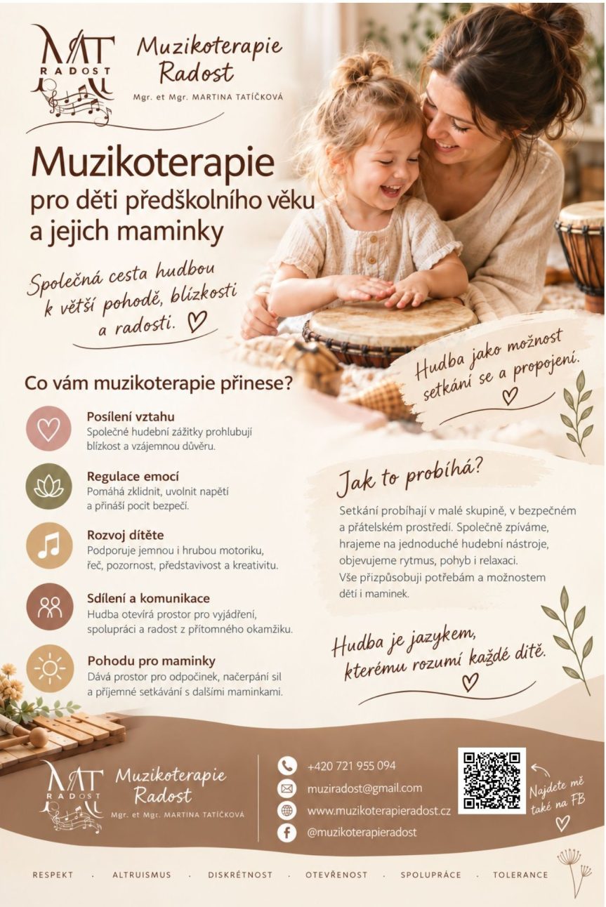 MUZIKOTERAPIE pro děti v předškolním věku a jejich maminky